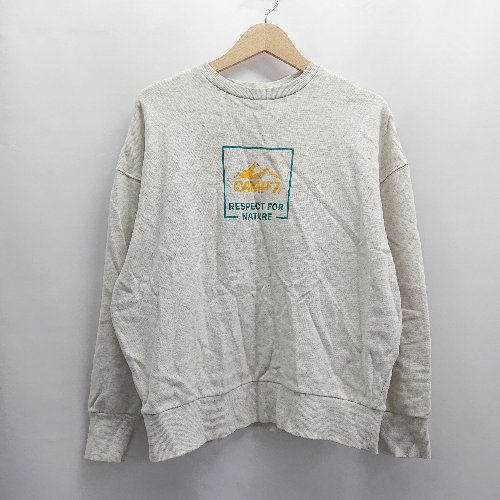 ◇ ⊂ CAMP7 キャンプセブン 綿100% 長袖 トレーナー サイズM グレー メンズ E 【中古】