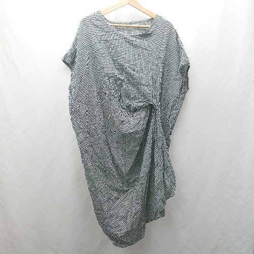 ◇ ⊂ PATTERNTORSO ギンガムチェック ノースリーブ ロング ワンピース サイズ表記なし ブラック ホワイト レディース E 【中古】