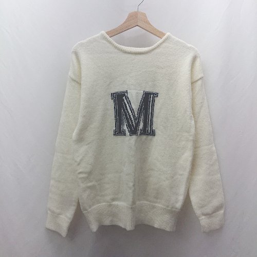 ◇ ⊇ ELFRANK エルフランク ミドルゲージ 長袖 ニット サイズF アイボリー レディース E 【中古】