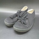 ◇ Θ BIRKENSTOCK ビルケンシュトック キャンバス ローカット レースアップ スニーカー サイズ40 ブラック レディース E 【中古】