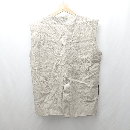 ◇ ⊇ select MOCA セレクト モカ レザー ベスト サイズF ベージュ系 レディース E 【中古】