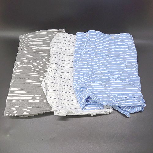 ◇ ⊂ 《 MONO MART モノマート サイズL ストライプ柄 まとめ売り3・セット シャツ メンズ 》 E 【中古】