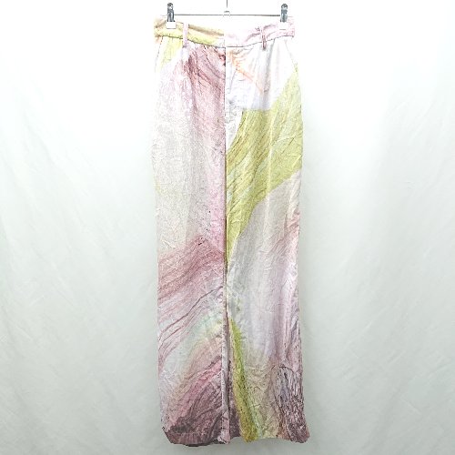 ◇ ⊇ SLY ×YUKA HIRAC ベロアパンツ サイズ2 ピンク グリーン系 レディース E 【中古】