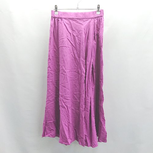 ◇ Θ DoCLASSE ドゥクラッセ ウエストゴム ロング Aライン スカート サイズ9 パープル レディース E 【中古】