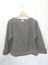 ■ ⊇ ROSEBUD ローズバッド 裏起毛 フェイクスエード 長袖 スウェット サイズF ダークグレー系 レディース E 【中古】