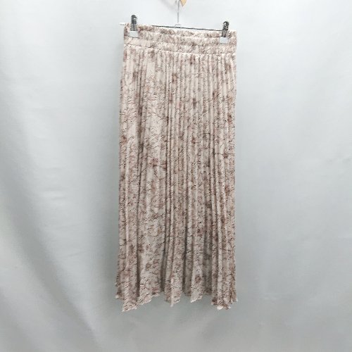 ◇ ⊂ pumpkin port　パンプキンポート 総柄 ロング プリーツ フレアスカート サイズM ピンク系 レディー..