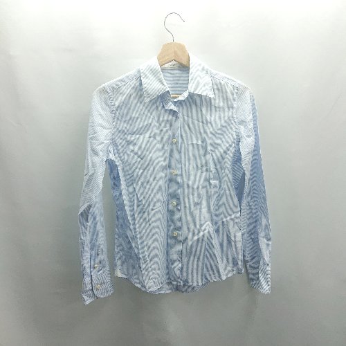 ◇ ◎ ⊂ NOLLEY'S ノーリーズ ストライプ柄 長袖 シャツ サイズS ブルー系 レディース E 【中古】