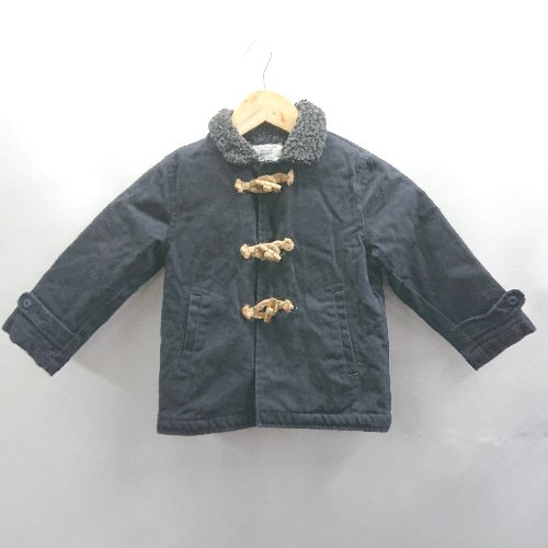 ◇ ⊇ ZARA BabyBoy ザラ キッズ ベビー 裏ボア 長袖 ダッフルコート サイズ104 ネイビー 男の子 E 【中古】