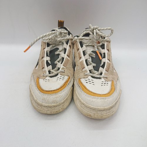 ◇ Θ adidas アディダス カジュアル シューズ サイズ25 ホワイトオレンジ系 メンズレディース E 【中古】