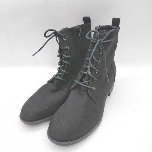 ◇ ⊇ Lirio　blanco リリオブランコ レースアップ シューズ サイズLL ブラック系 レディース E 【中古】