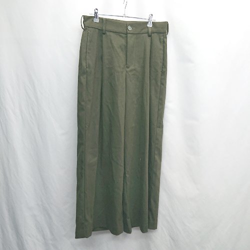 ◇ ⊆ URBAN RESEARCH アーバンリサーチ シック系　ワンタック スラックス サイズM グリーン系 メンズレディース E 【中古】