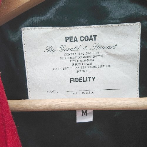 ◇ ⊆ FIDELITY カジュアル 長袖 ピーコート サイズM レッド系 メンズレディース E 【中古】