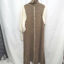 ◇ ⊆ バブ シック系 シンプル 半袖 ロング ワンピース サイズF ブラウン系 レディース E 【中古】
