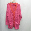 ◇ ⊆ アダストリア シンプル 長袖 ニットか サイズF レッド系 メンズレディース E 【中古】