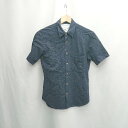 ◇ ⊂ UNITED ARROWS ユナイテッドアローズ カジュアル 半袖 シャツ サイズXS ブルー系 メンズレディース E 【中古】