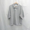 ◇ ⊂ モノマート シンプル 半袖 ポロシャツ サイズM ブルー系 メンズレディース E 【中古】