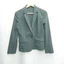 ◇ ⊂ UNITED ARROWS ユナイテッドアローズ シンプル 長袖 ジャケット サイズ40 ブラック系 メンズレディース E 【中古】