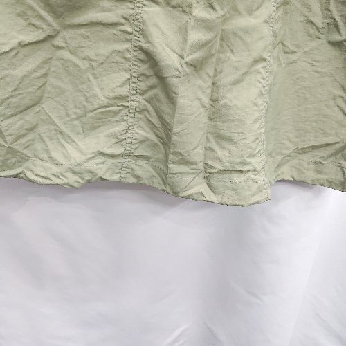 フクワウチの◇ ⊂ RAY CASSINレイカズン ナイロン生地 ロング フレア スカート サイズF グリーン系 レディース E 【中古】｜アングル2