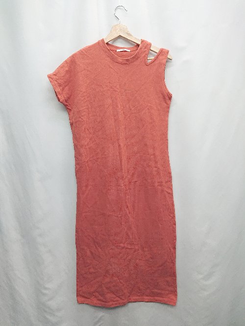 ◇ ⊂ SLY　スライ カジュアル　ベーシック　片側半袖 半袖 ロング ワンピース サイズF オレンジ系 レディース E 【中古】