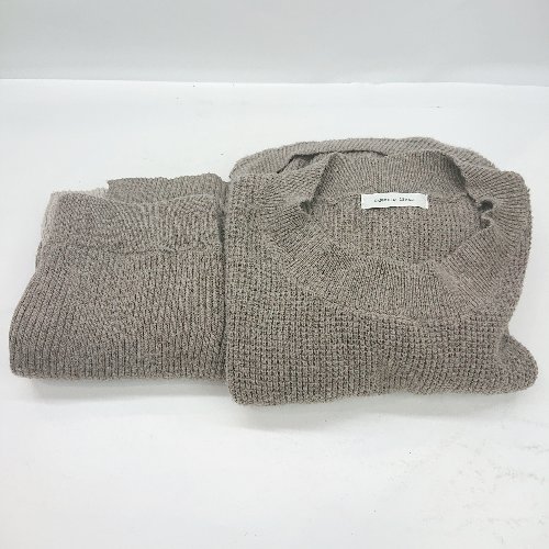 ◇ ⊂ CAPRICIEUX LEMAGEカプリシュイマージュ ニット ロング丈 セットアップ サイズ表記なし ブラウン系 レディース E 【中古】