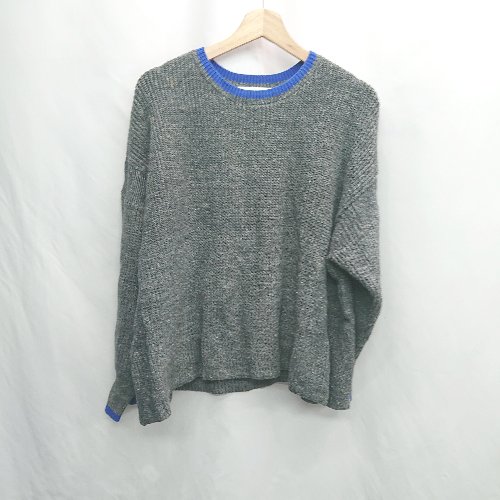 ◇ ⊆ AMERICAN HOLIC アメリカン ホリック シンプル 長袖 ニットセーター サイズL グレー系 メンズレディース E 【中古】