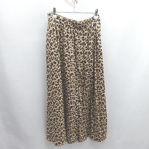 ◇ Θ archives アルシーヴ 豹柄 レオパード ロング フレア スカート サイズ表記なし ブラウン系 レディース E 【中古】