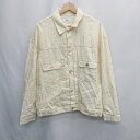 ◇ ⊆ WEGO シンプル ベーシック 長袖 デニム風ジャケット サイズL クリーム系 メンズ E 【中古】