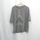 ◇ ⊂ ディズニー プリント有 半袖 Tシャツ サイズL ブラック系 メンズレディース E 【中古】