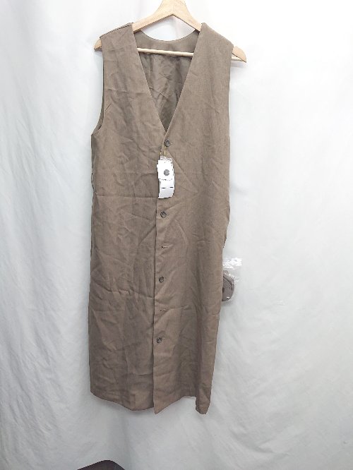 ◇ ⊂ ロペピクニック 無 ロング 2WAY/Powder Twill Stretch ジレジャンスカ サイズ38 ブラウン系 レディ..