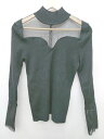 ◇ ⊂ Solace ソレイス シアー切替 長袖 ニット カットソー サイズF ブラック レディース P 【中古】