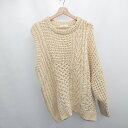 ◇ ⊇ select MOCA セレクトモカ ワンショルダー ケーブル編み 長袖 ニット サイズF ベージュ レディース E 【中古】|詳細画像