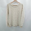 ◇ ⊇ le.coeur blanc ルクールブラン ミドルゲージ 長袖 ニット サイズ38 アイボリー系 レディース E 【中古】
