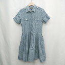 ◇ ◎ ⊂ POLO JEANSCO ポロジーンズカンパニー RALPH LAUREN 半袖 ミニ丈 ワンピース サイズM ブルー系 レディース E 【中古】