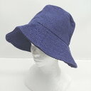 ◇ Θ fog linen work フォグリネンワーク リネン100% バケットハット ネイビー サイズ表記なし レディース E 【中古】