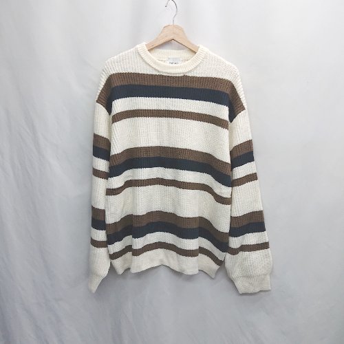 ◇ ⊆ PICSAS ピクサス カジュアル ベーシック 長袖 ニットセーター サイズM ホワイト系 メンズレディース E 【中古】