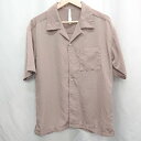 ◇ ⊂ HALHAM ハルハム 半袖 シャツ サイズM モカブラウン系 メンズ E 【中古】|詳細画像
