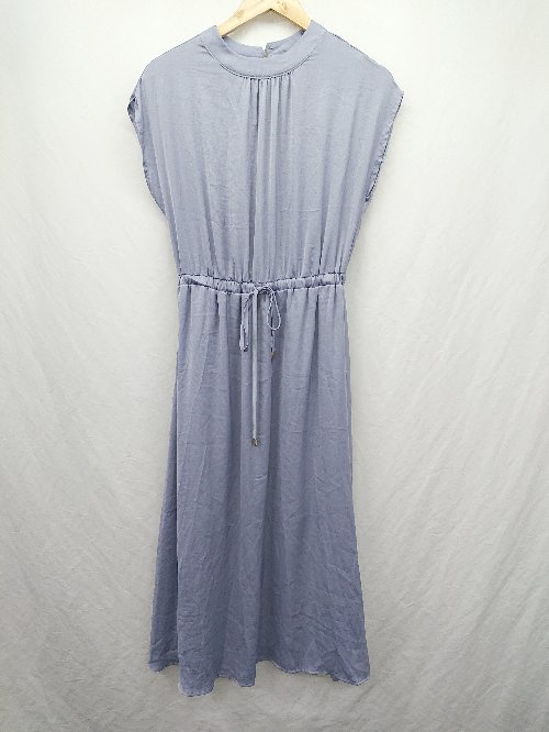 ◇ ⊂ TRUDEA トルディア 半袖 ロング ワンピース サイズM ライトブルー レディース E 【中古】