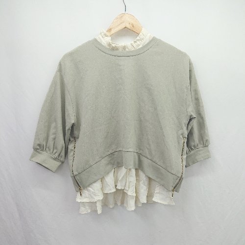◇ ⊂ Noela ノエラ カットソー ノースリーブブラウス サイズF カーキ レディース E 【中古】