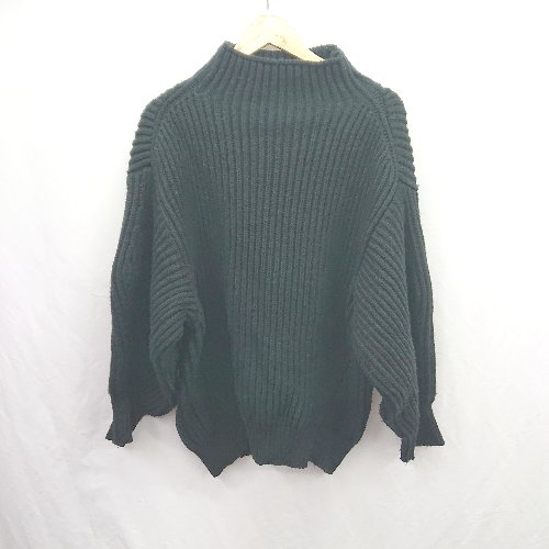 ◇ ⊇ EMODA エモダ ハイネック 長袖 ハイネックニットセーター サイズF ブラック系 レディース E 【中古】 ◇ ⊇ EMODA エモダ ハイネック 長袖 ハイネックニットセーター サイズF ブラック系 レディース E 【中古】