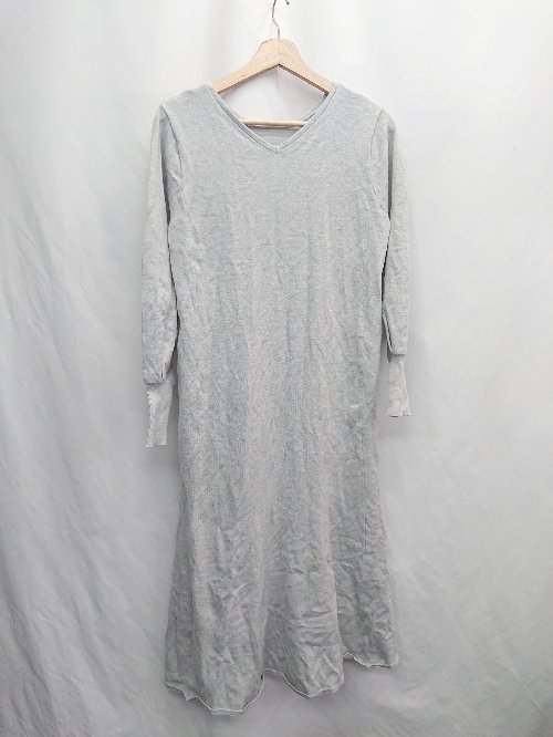 ◇ Θ Sonny Label サニーレーベル 無地 長袖 膝下丈 ワンピース サイズF グレー系 レディース E 【中古】