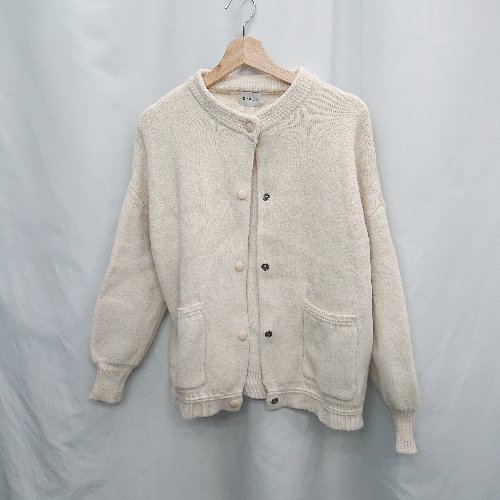 ◇ ⊇ Diosfront 無地 長袖 ニットセーター サイズF ベージュ系 レディース E 【中古】