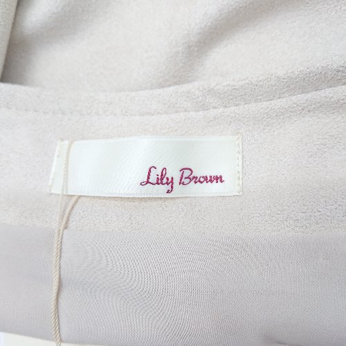 ◇ ⊂◎●未使用● Lily Brown リリーブラウン 膝下 フレア スカート サイズ1 ベージュ レディース E 【中古】