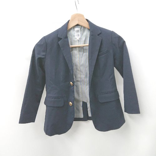 ◇ ⊂ BEAMS ビームス シンプル 子供用スーツ型セットアップ サイズ120 ネイビー系 メンズ E 【中古】