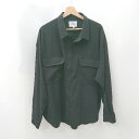 ◇ ⊇ LILL リル シンプル 長袖 ボタンダウンシャツ サイズL ブラック系 メンズレディース E 【中古】