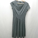 ◇ ◎ ketty 無地 夏向け フェミニン シンプル 半袖 膝丈 ワンピース サイズ2 グレー系 レディース E 【中古】