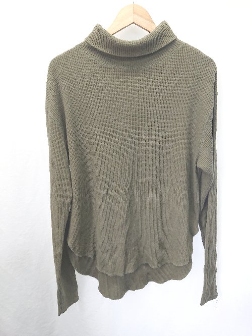 ◇ ⊇ FREAK'S STORE フリークスストア ミリタリー風 長袖 ワッフルチュニックプルオーバー サイズF カー..