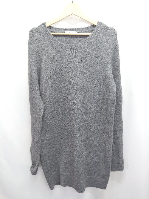 ◇ ⊇ ZARA KNIT ザラ 長袖 ミニ丈 ニット ワンピース サイズEUR M USA M MEX 28 ダークグレー レディース E 【中古】