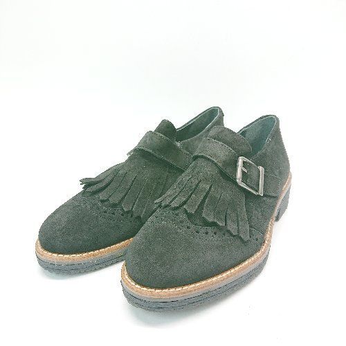 ◇ PUPE プーぺ ベルト フリンジ 綺麗め 上品 おしゃれ かわいい シンプル ローファー サイズ35 ブラッ..