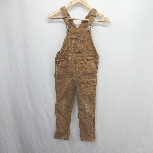 ◇ ⊇ petit main プティマイン コーデュロイ　120cm - オーバーオール サイズ ブラウン系 キッズ E 【中..