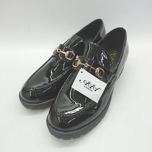 ◇ Θ◎ AAA+ サンエープラス 厚底 ビットローファー サイズ41 ブラック メンズ E 【中古】